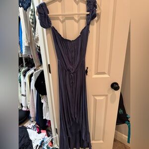 Black Swan Strapless Navy Dress